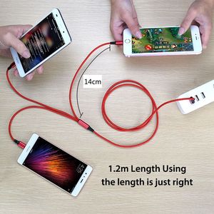 Vaquero Micro tipo C 8 Pin datos teléfono móvil USB cargador 3 en 1 Cable de carga - Product Image 3