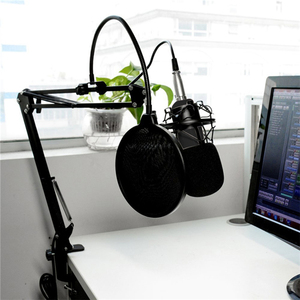 Professional Condenser Audio 3.5mm Wired BM800 Studio Microphone Vocal Recording KTV Karaoke Microphone Mic <strong>W</strong>/Stand for Computer