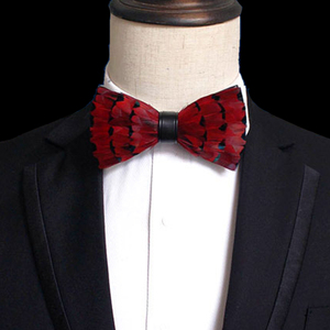Set di <span class=keywords><strong>Papillon</strong></span> in Piume Fatti a Mano per <span class=keywords><strong>Uomo</strong></span> in Confezione Regalo - Product Image 4
