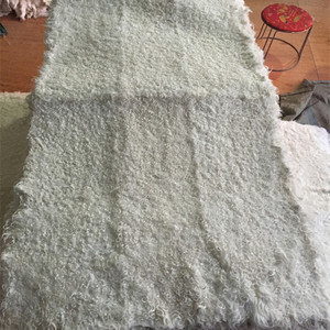 Good Quality White Small Curly Kalgan Lamb <strong>Fur</strong> <strong>Plate</strong> - Product Image 3