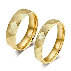 Bague en acier inoxydable pour les ingénieurs, anneau plaqué or, vente exceptionnelle, bijoux de couple