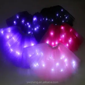New design colorful LED tutu skirt girls ballet tutu