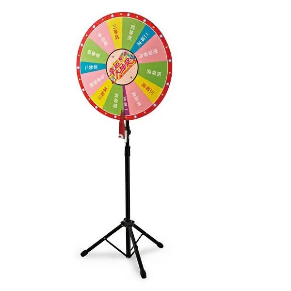 Roda da louça da sorte da sorte para atividades de promoção da lojas exibição da roda do prêmio
