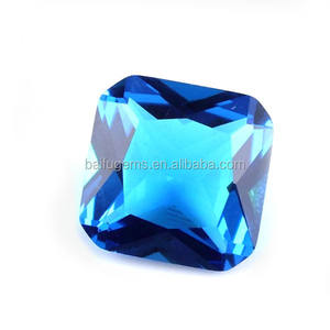 5*5mm octagon principessa piazza <span class=keywords><strong>topazio</strong></span> taglio ocean blue vetro di <span class=keywords><strong>colore</strong></span> allentato di <span class=keywords><strong>pietra</strong></span> di cristallo - Product Image 1