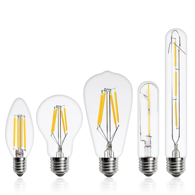 Ampoule LED à Filament E27, E14, 2, 4, 6, 8W, Edison A60 G45 220v, lampe Super brillante, AC