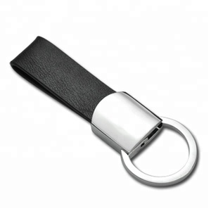 Custom Black Leather Keychain,Wholesale PU Leather Key Chain