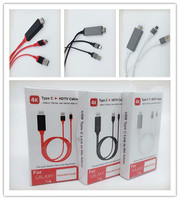 USB 3.1 Typ C zu HDMI 2 m Kabel Adapter Konverter Ultra HD 1080 P 4 k Lade HDTV Video Kabel für Samsung S8 S9 S10 für iphone