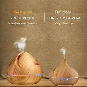 <span class=keywords><strong>Amazon</strong></span> <span class=keywords><strong>nebulizador</strong></span> humidificador de aire 400 ml difusor ultrasónico LED grano de madera aromaterapia al por mayor - Product Image 5