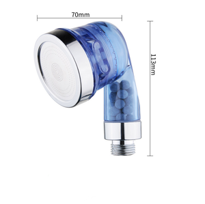Soffione <span class=keywords><strong>doccia</strong></span> a pioggia filtrato in ABS cromato per saloni di bellezza, con 3 funzioni, doccetta regolabile e facile installazione - Product Image 5