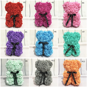 Oso de peluche Forever Monroe's Rose, regalo de novia, regalo de san valentín, oso hecho de rosas de 25cm con caja de regalo
