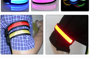 Brassard de <span class=keywords><strong>bras</strong></span> réglable en Nylon à Led, rechargeable par USB, lampe clignotante, pour courir la <span class=keywords><strong>nuit</strong></span>, 2 pièces - Product Image 6