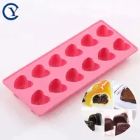 저렴한 베이킹 도구 심장 모양 실리콘 초콜릿 금형 schokoladenform