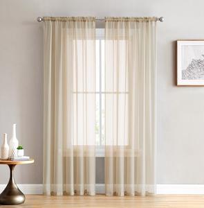DaiRui Rideau transparent en tulle <span class=keywords><strong>blanc</strong></span> <span class=keywords><strong>uni</strong></span> pour la chambre à coucher du salon arabe de haute qualité à la mode - Product Image 3