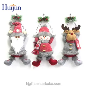 Noel el sanatları noel dekorasyon asılı santa kardan adam ve ren geyiği asılı bebek noel kapı askı ev noel dekor