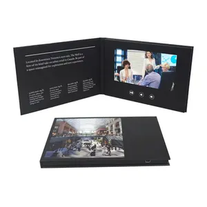 7 Inch Lcd-Scherm Zakelijke Promotionele Beweging Digitale Bruiloft Uitnodiging Wenskaart Album Mailer Geschenkdoos Boek Video Brochure