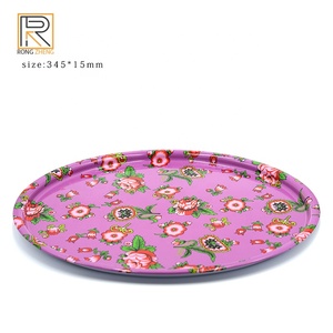 Fábrica fabricada redonda antiderrapante cerveja lata bandeja Metal Bar servindo bandeja - Product Image 2