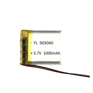 903040 3.7V 1000mAh ليثيوم بوليمر بطارية شحن ليبو مخصصة الانتهاء من بطاريات مدلك أضواء الدراجة