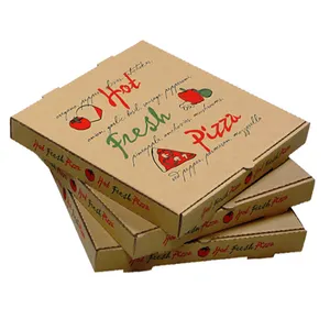 Boîtes à pizza en carton à emporter de 12 pouces imprimées sur mesure, blanches ou brunes, Boîtes à pizza en papier kraft ondulé avec logo
