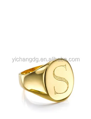 New Arrive Cheap Gold Filled Signet Ring Alibaba Website Fashion Women Men Ring in China