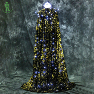 <span class=keywords><strong>Ropa</strong></span> luminiscente <span class=keywords><strong>Pop</strong></span> & Fashion, capa de iluminación LED <span class=keywords><strong>para</strong></span> Club, fiesta, escenario, <span class=keywords><strong>Ropa</strong></span> de baile, belleza, Reina, Flash, lentejuelas, espectáculo de capa - Product Image 3
