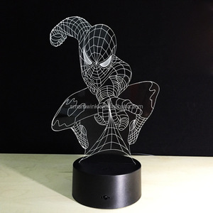 Hero <strong>Spider</strong> <strong>Man</strong> Amazing 3D Illusion Table Lamp 7 Colors Change Led Night <strong>Light</strong> - Product Image 5