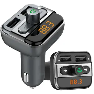 Bt20 Wireless Car Bluetooth Fm Transmitter Car Kit Hands-Free Call 5V 3.4A Dual Usb Charger For Iphone Android Smartphone