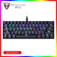 Teclado Computador Laser Klavye 60% Mini RGB rétro-éclairé Portable USB filaire clavier mécanique de jeu pour tablette ordinateur portable
