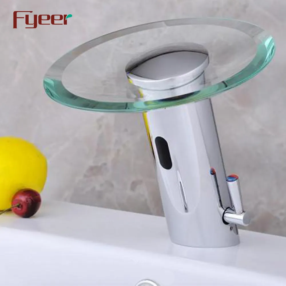 Fyeer de Caño una cascada Baño de alimentación DC automática grifo Sensor de infrarrojos