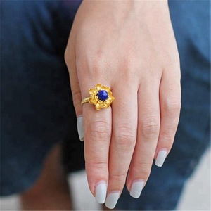 Anello Lotus Fun Nuovo Modello <span class=keywords><strong>Fiore</strong></span> <span class=keywords><strong>di</strong></span> <span class=keywords><strong>Loto</strong></span> Argentato Placcato Oro - Product Image 5