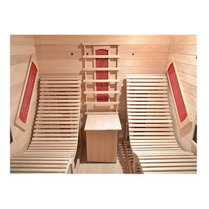 Salle de sauna infrarouge à spectre complet de luxe avec deux lits - Product Image 3