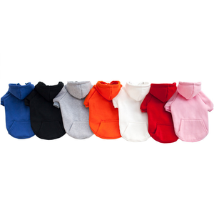 Alta Qualidade <span class=keywords><strong>Pet</strong></span> Roupas Hoodie Cão Simples XS S M XL XXL Tamanhos Clássico Simples para o Outono Inverno Feito Velo Poliéster Algodão
