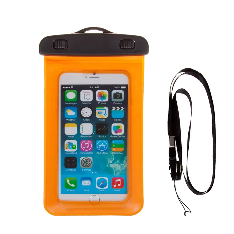 Wholesale basic IPX8 waterproof mobile pvc cover diving pouch phone bag for phone