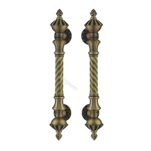 Grande Poignée en Laiton Vintage Design Rosette Ronde Porte en Bois Longue Poignée en Laiton Antique Poignées <span class=keywords><strong>de</strong></span> Porte pour Porte Commerciale - Product Image 1