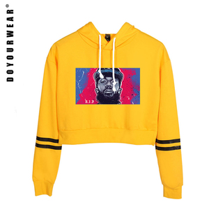 Sudaderas con capucha cortas para mujer con logotipo de impresión personalizado de estilo corto erógeno para mujer - Product Image 2