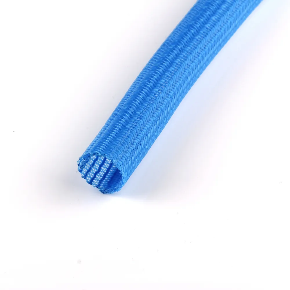 15mm blue High quality fabric flexible cable spiral wrap wire loom of automatic equipment