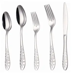 20pcs elegant design good-looking pattern cutlery set stainless steel with color box