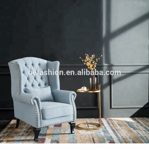 Newest Solid Wood Living Room Furniture Tufted <strong>Fabric</strong> Accent <strong>Club</strong> <strong>Chair</strong>