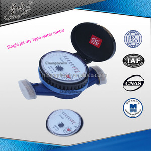 Dn15mm Meteran Air Sensus Tipe Kering dengan Meteran Air Standar ISO 4064