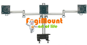 Supports pliants pour trois (3) écrans LCD (montage par pince de bureau) - Product Image 4