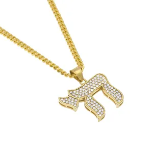 High quality hiphop pendant CHAI Jewish symbol exaggerated men's jewelry