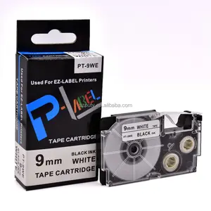 Puty EZ label tape cartridge XR-9WEB XR-9WE Blauw op wit 9mm * 8 m Voor EZ label printer CW-L300 KL-8800 KL-820 KL-170 KL-780 KL-60