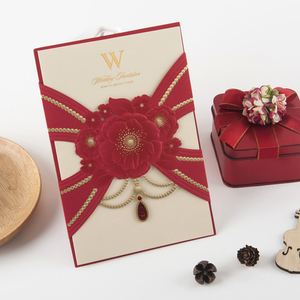 2017 nouveau design <span class=keywords><strong>Diamant</strong></span> Collier invitation <span class=keywords><strong>de</strong></span> mariage <span class=keywords><strong>de</strong></span> conception - Product Image 3