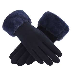 Ucuz akıllı güzel tavşan kürk kışın sıcak dokunmatik ekran kadın eldiven - Product Image 4