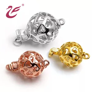 Qualität Roségold gefüllt Schmuck verschluss Zubehör 925 Sterling Silber Charms Halskette Verschlüsse für Perlen Perlen Armband verwendet