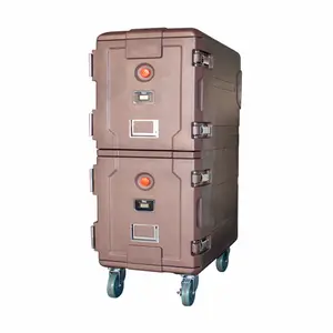 Catering equipment hot box food trolley for keeping hot and cold