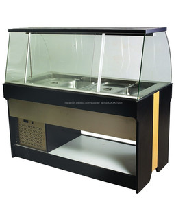Guangzhou fabricante oem marmol tipo <span class=keywords><strong>isla</strong></span> salad <span class=keywords><strong>bar</strong></span> de <span class=keywords><strong>la</strong></span> barra de madera refrigerador con ce certificado - Product Image 2