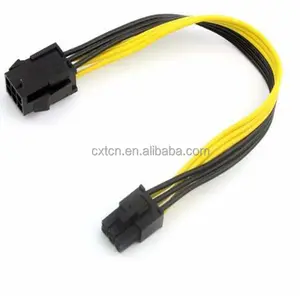 Grafiken 6P zu 6P Netzteil Adapter Verlängerung Kabel 6Pin PCIE Extender Kabel Stecker-stecker Draht Linie kabel 20cm für PC Computer