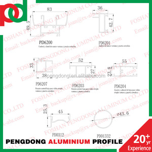 Foshan, fábrica, perfiles de aluminio para ventana corredera a Argentina, Argentina, <span class=keywords><strong>Marcket</strong></span> - Product Image 6