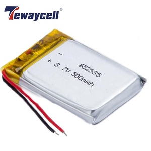 Ücretsiz örnek 652535 3.7v 500mAh 3.7v şarj edilebilir lipo po lityum polimer pil - Product Image 2