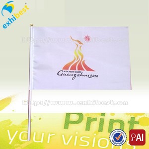 País o logotipo de la empresa imprenta reposteria poliester bandera ondeando personalizado, Bandera de la mano - Product Image 1